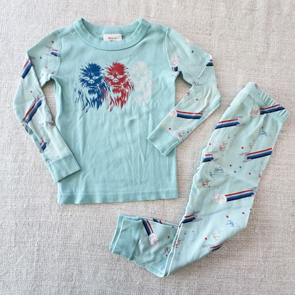 Hanna Andersson x Star Wars Chewbaca Long John PJs Size 4